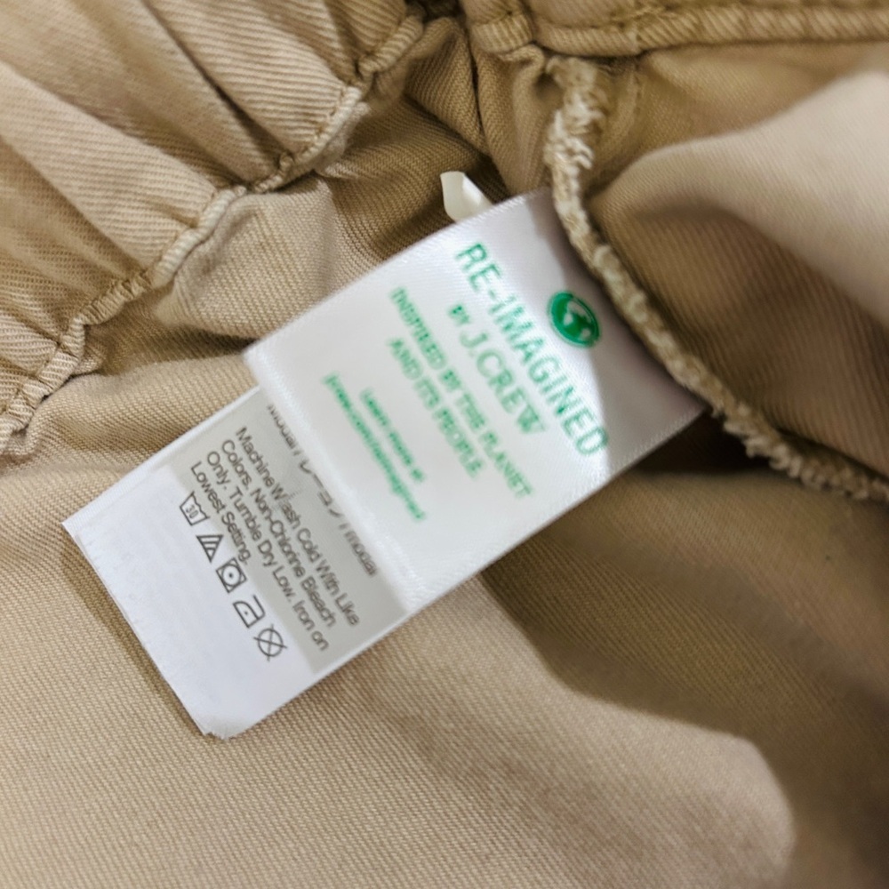 J.Crew Cargo Jogger Pants Women’s Size 14 Khaki Utility Elastic Ankle - Picture 4 of 6